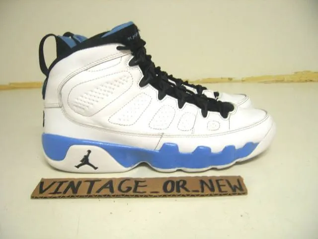 Nike air jordan ix 9 powder blue retro gs 2010 sz 5y cool grey baron olive hare