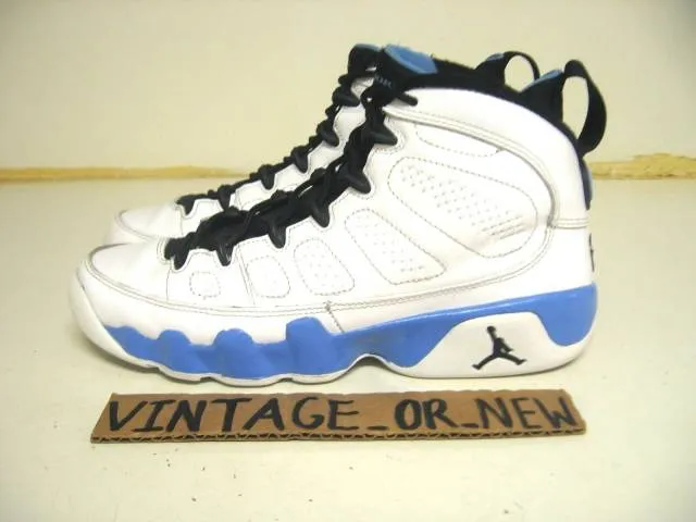 Nike air jordan ix 9 powder blue retro gs 2010 sz 5y cool grey baron olive hare