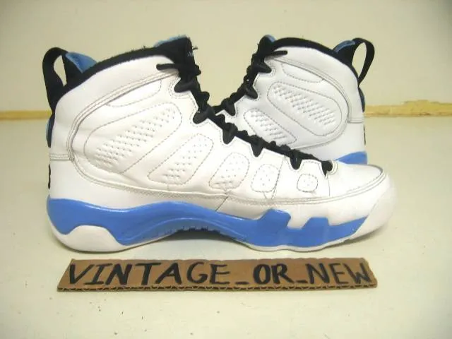 Nike air jordan ix 9 powder blue retro gs 2010 sz 5y cool grey baron olive hare