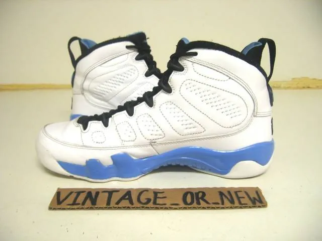 Nike air jordan ix 9 powder blue retro gs 2010 sz 5y cool grey baron olive hare