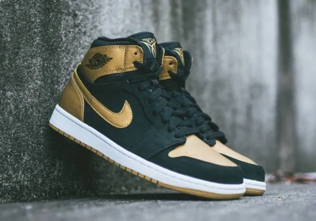 Nike air jordan retro 1 i high melo black gold og carmelo