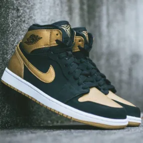 Nike air jordan retro 1 i high melo black gold og carmelo