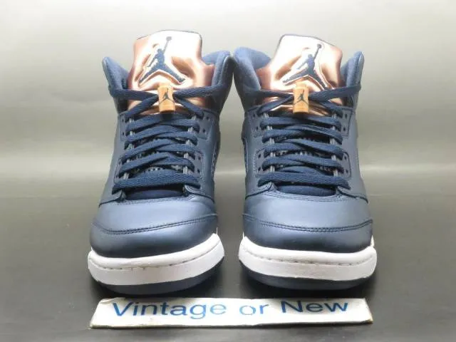 Nike air jordan v 5 obsidian bronze retro bg 2016 sz 7y