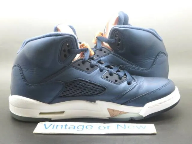 Nike air jordan v 5 obsidian bronze retro bg 2016 sz 7y