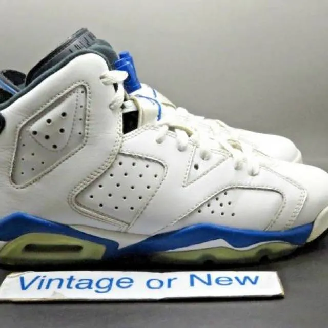 Nike air jordan vi 6 sport blue retro bg 2014 sz 6y