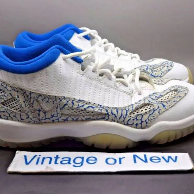 Nike air jordan xi 11 low i.e. argon blue retro gs 2007 sz 5y