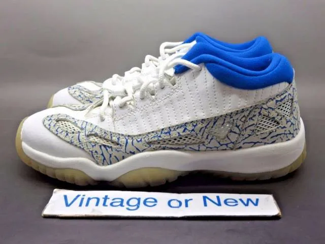 Nike air jordan xi 11 low i.e. argon blue retro gs 2007 sz 5y