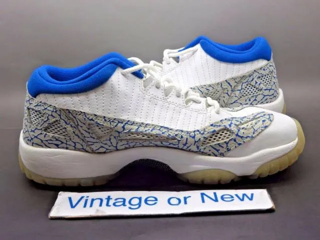 Nike air jordan xi 11 low i.e. argon blue retro gs 2007 sz 5y