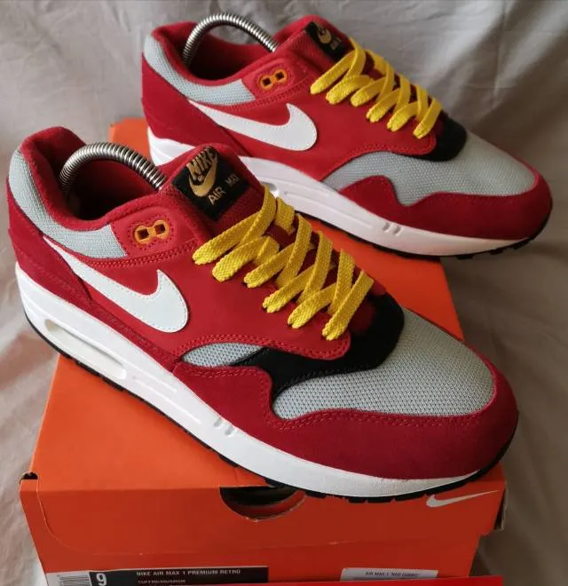 Nike air max 1 premium retro red curry custom urawa dragons