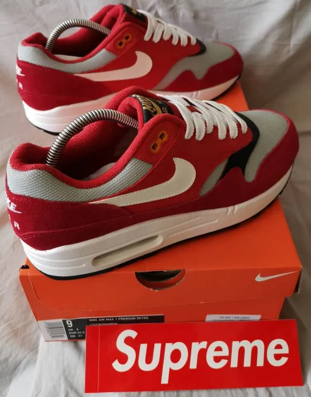 Nike air max 1 premium retro red curry custom urawa dragons