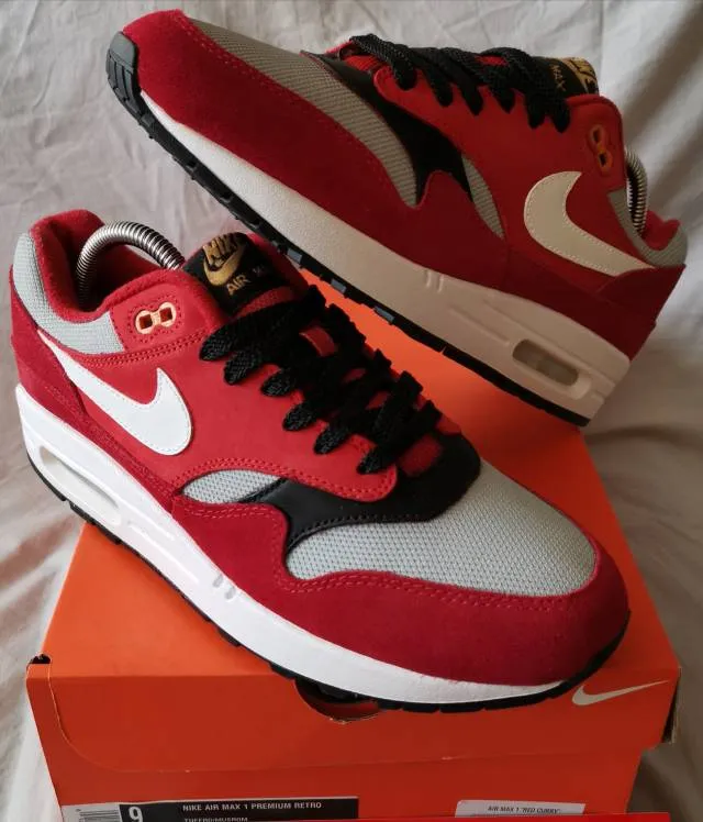 Nike air max 1 premium retro red curry custom urawa dragons