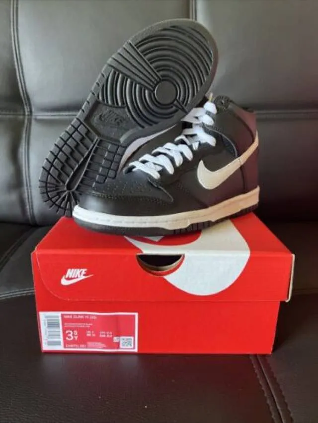 Nike Dunk High Black White GS Size 3.5Y / 5W Brand New D...