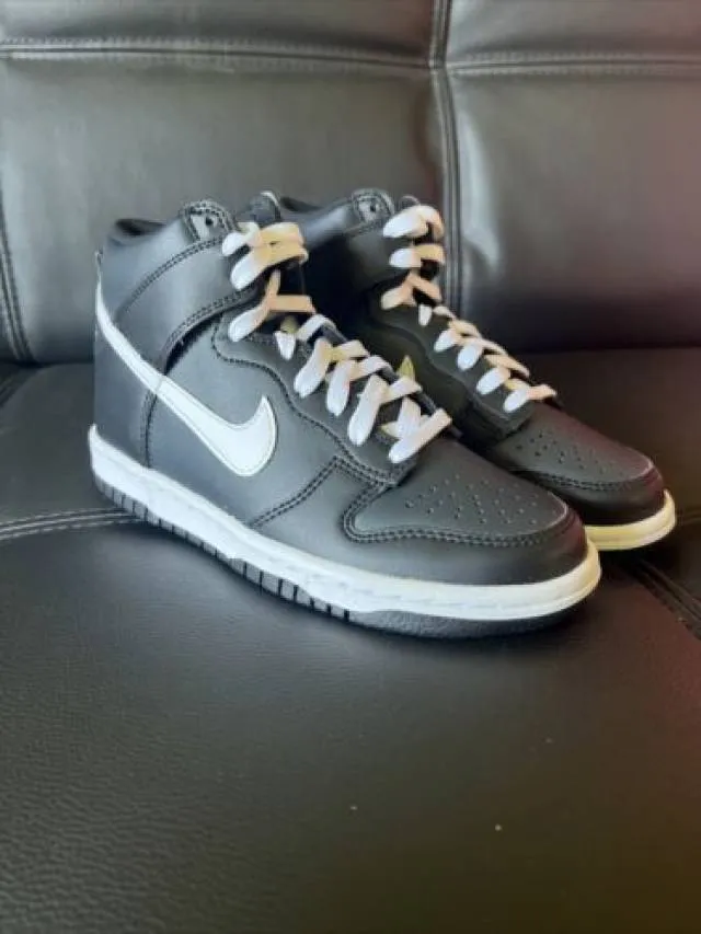 Nike Dunk High Black White GS Size 3.5Y / 5W Brand New D...