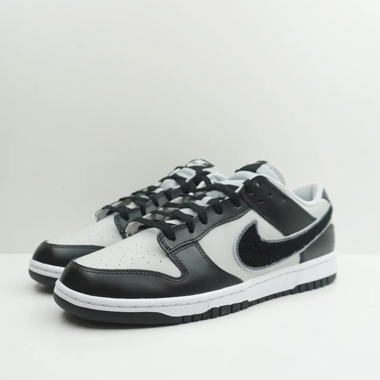 Nike Dunk Low Chenille Swoosh Black Grey