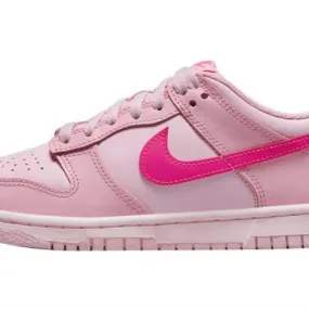 Nike dunk low gs triple pink