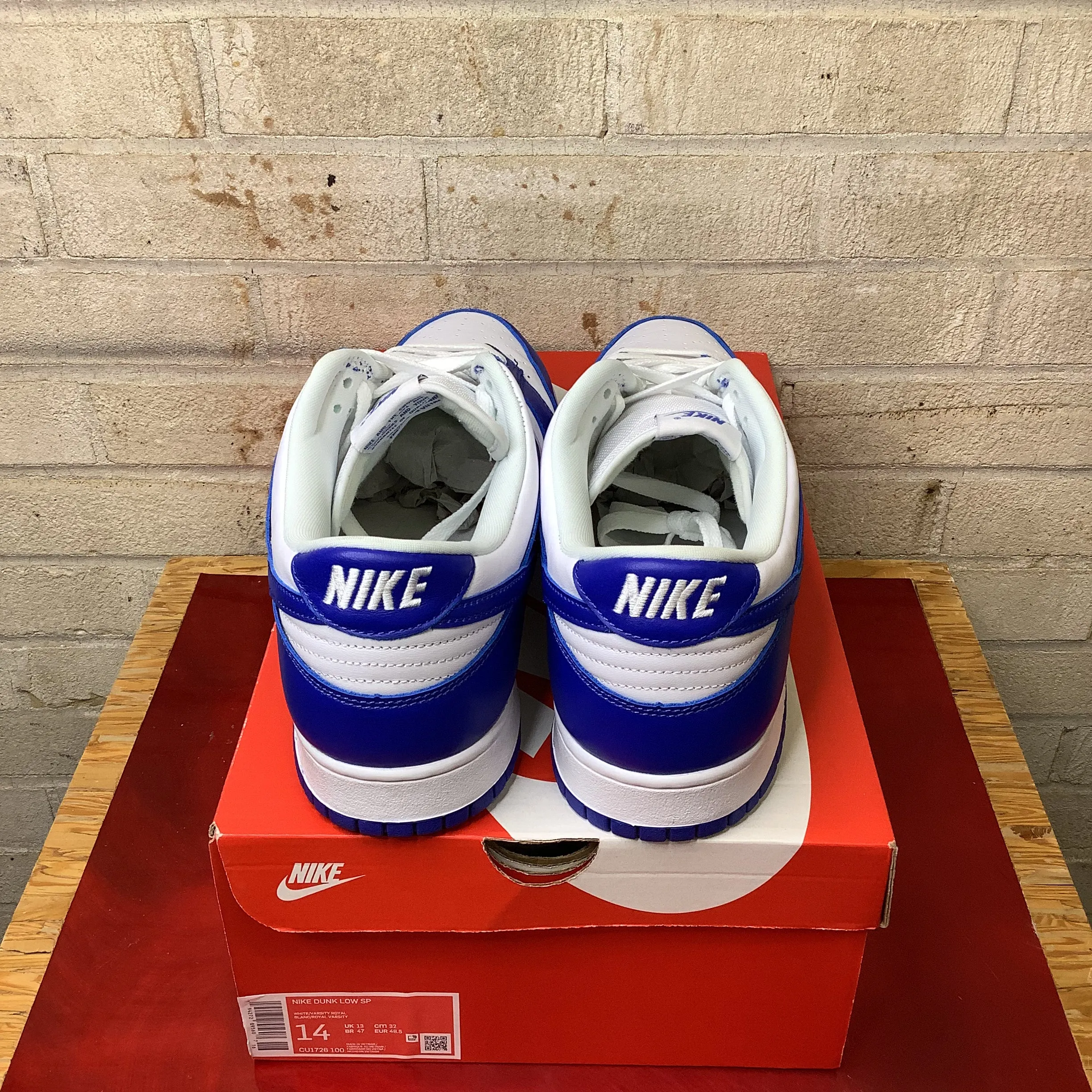 NIKE DUNK LOW KENTUCKY SIZE 14 CU1726-100