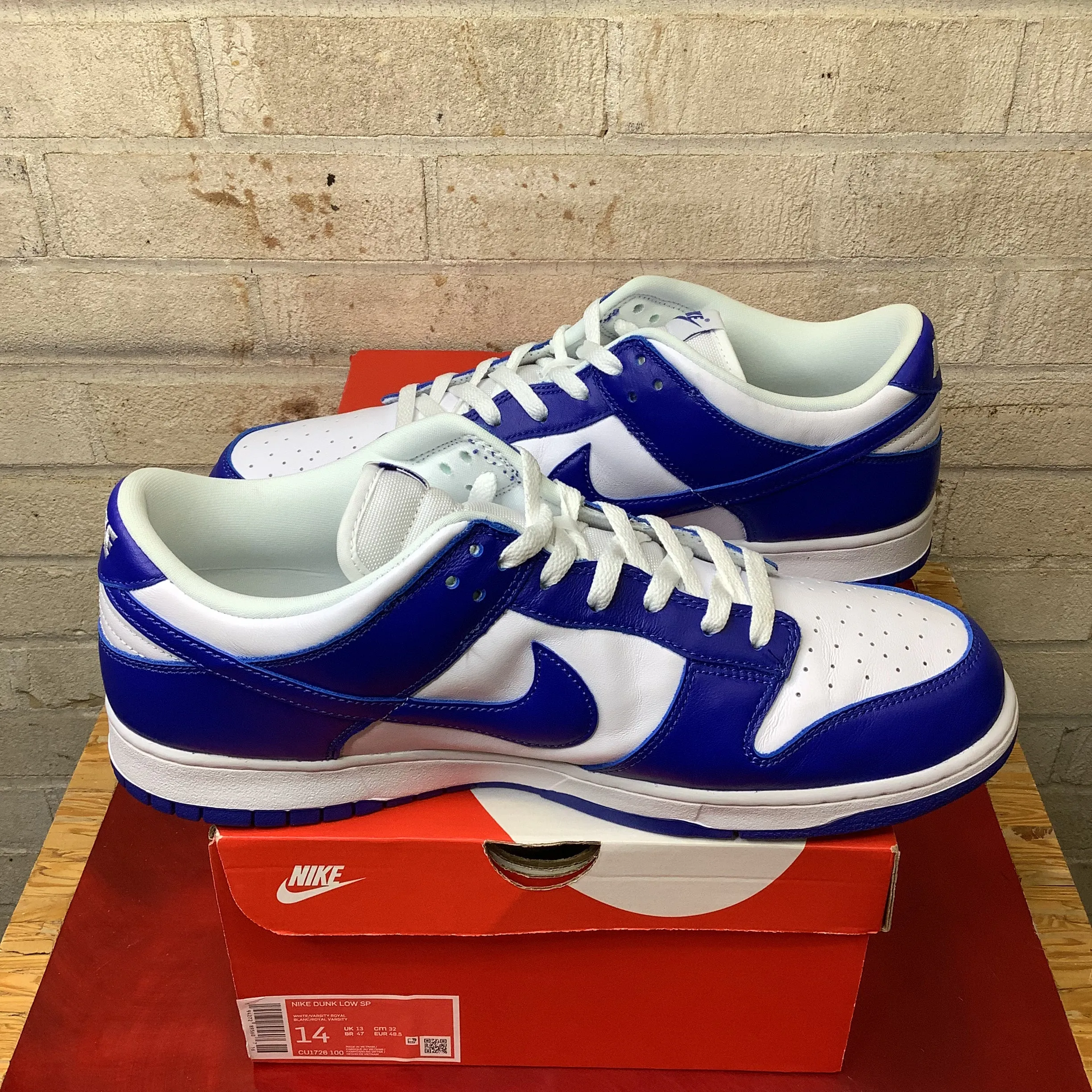 NIKE DUNK LOW KENTUCKY SIZE 14 CU1726-100