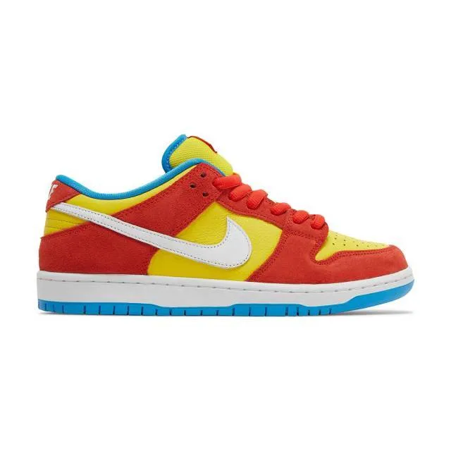 Nike dunk low sb (bart simpson/ habanero red/ white/ blue hero) men us 8-13 bq6817-602