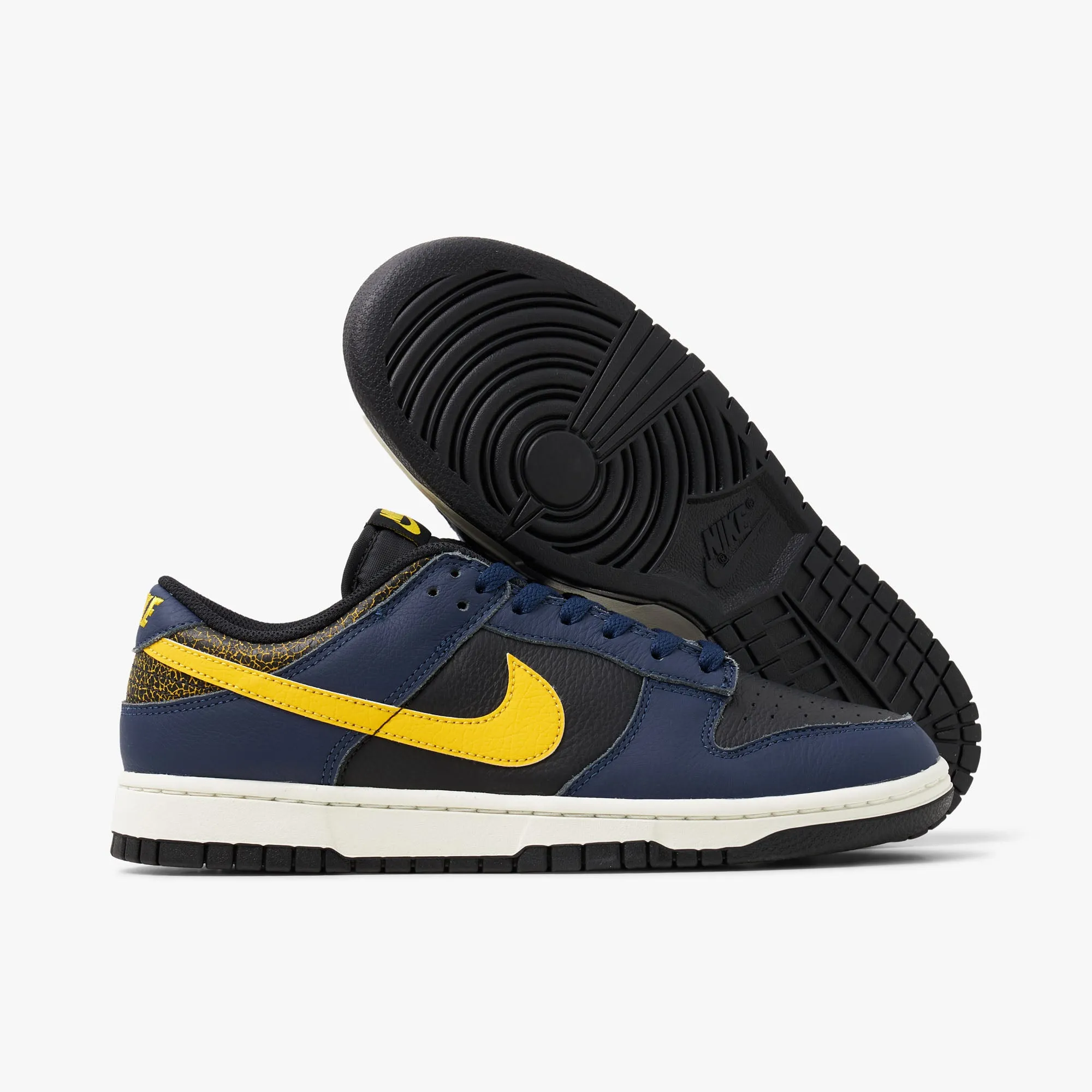 Nike Dunk Low Vintage Black / Tour Yellow - Midnight Navy