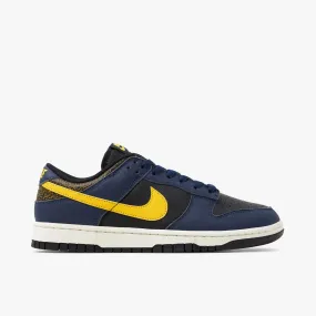 Nike Dunk Low Vintage Black / Tour Yellow - Midnight Navy