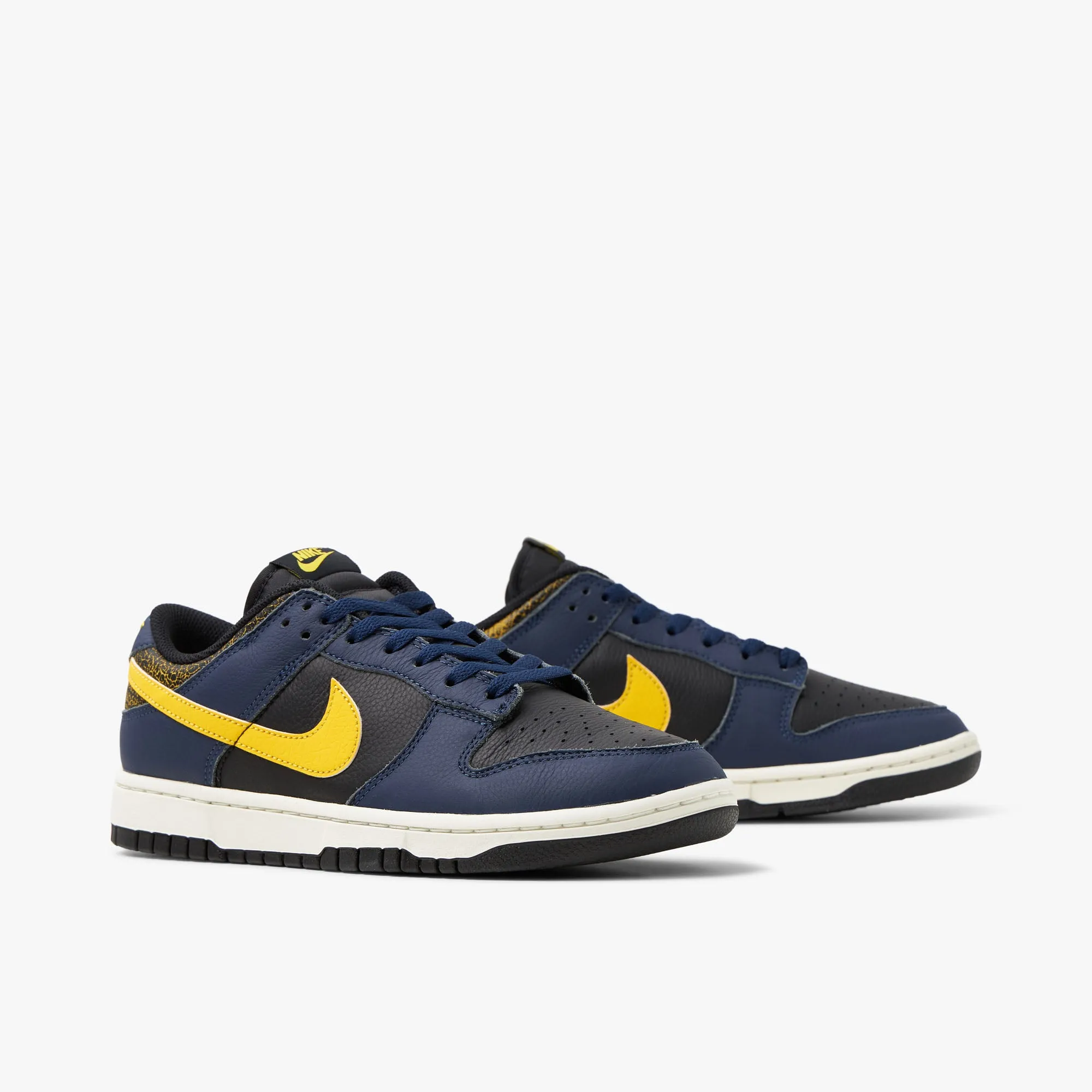 Nike Dunk Low Vintage Black / Tour Yellow - Midnight Navy