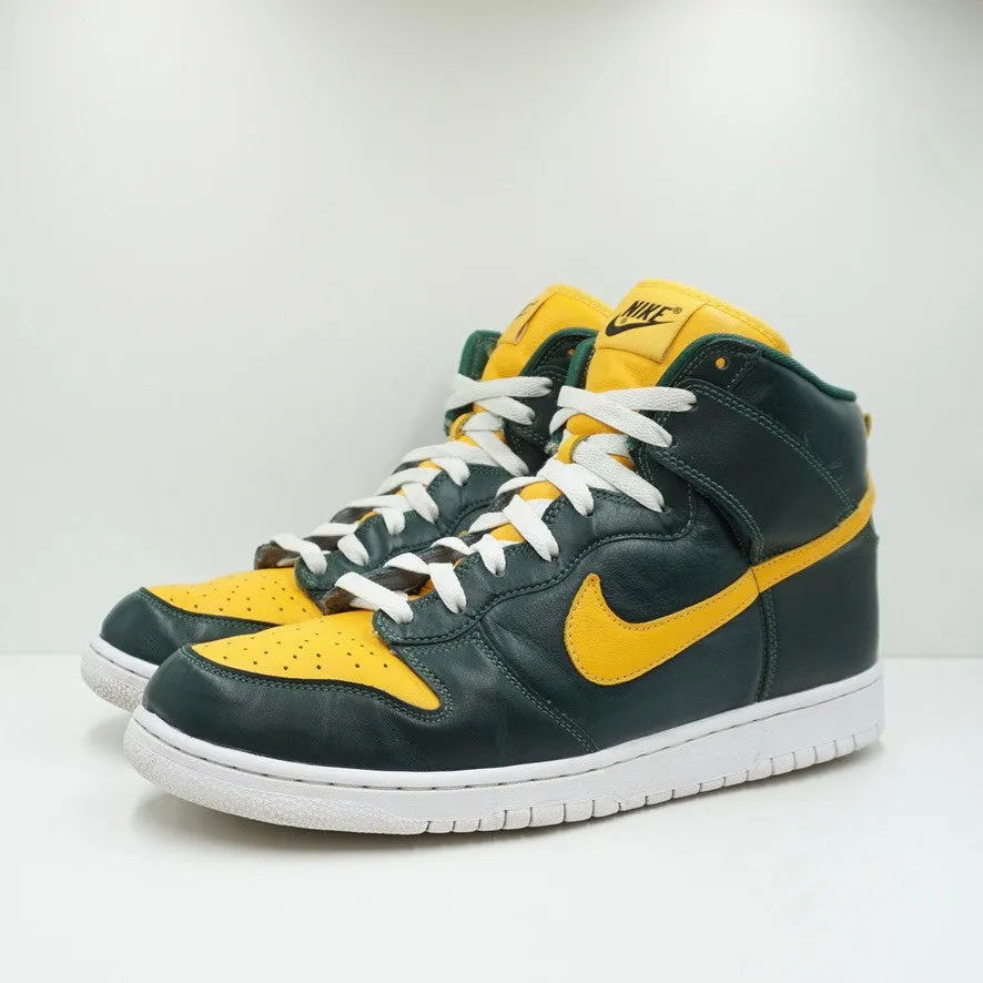 Nike ID Dunk High Green Yellow