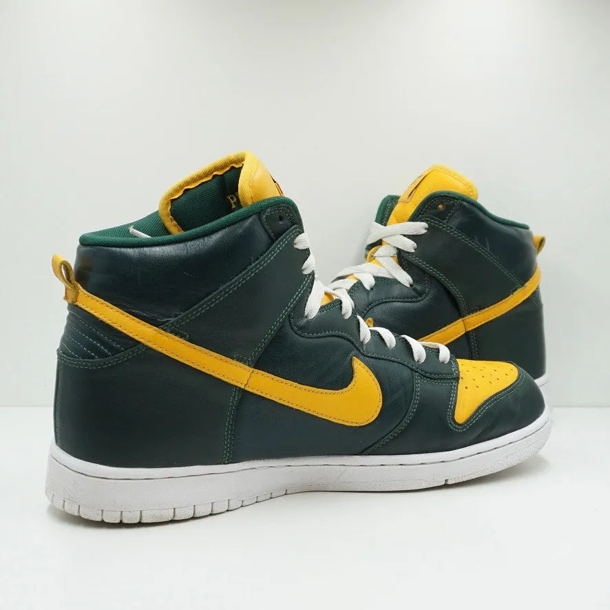 Nike ID Dunk High Green Yellow