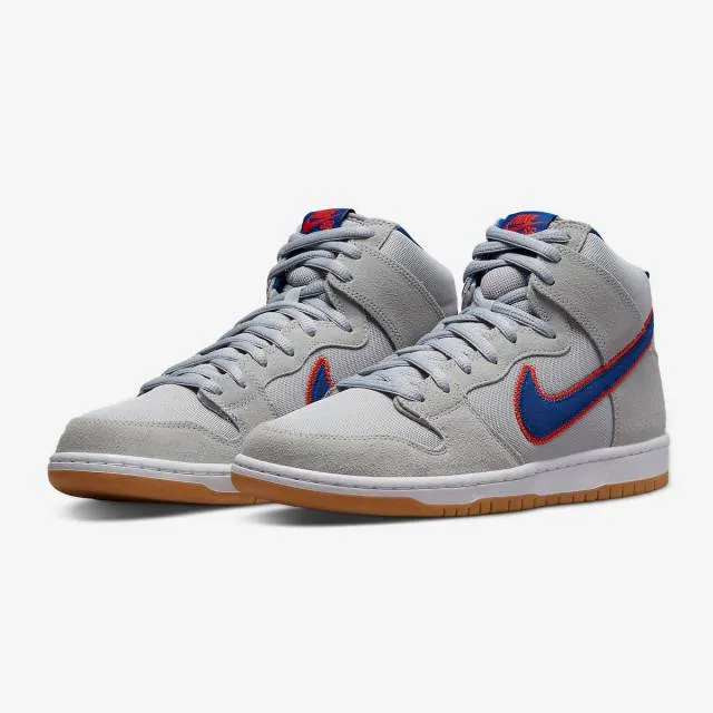 Nike sb dunk high (new york mets/ cloud grey/ rush blue/ team orange/ white) men us 8-13 dh7155-001