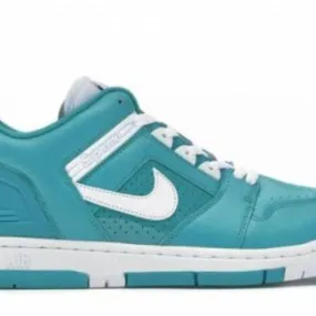 Nike x supreme sb air force 2 low teal emerald blue af2 mens 4 / womens 6