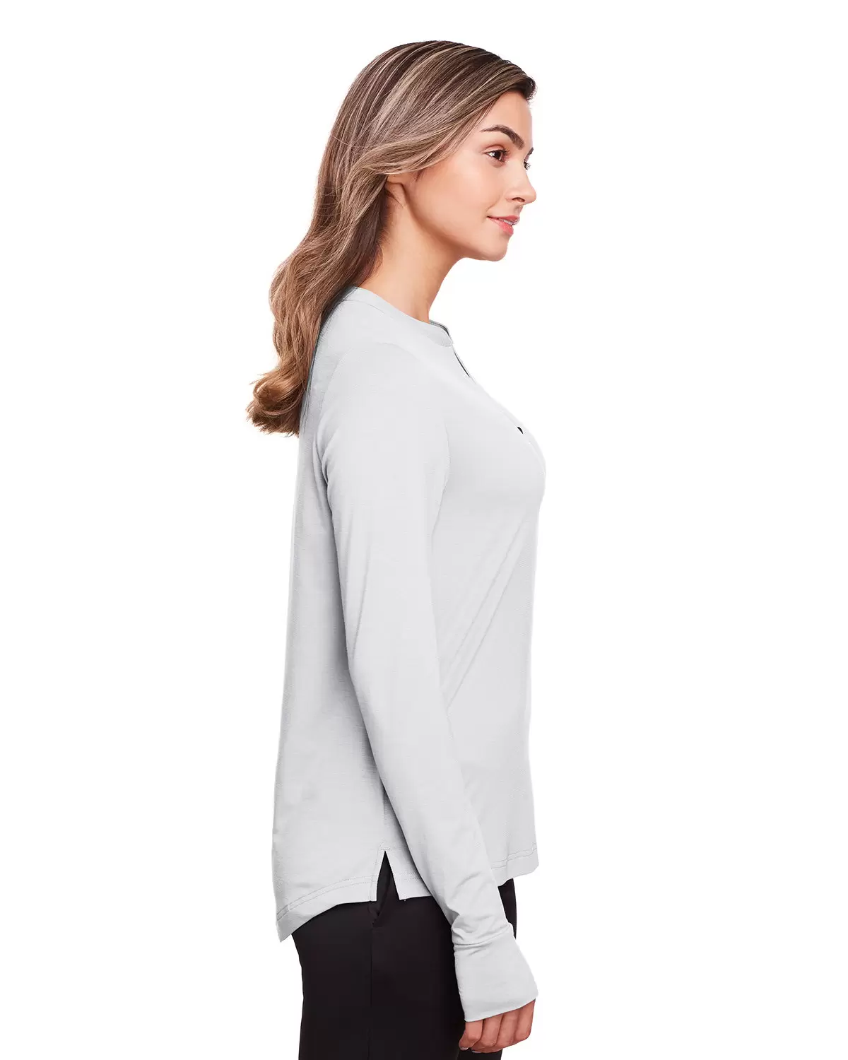 North End NE400W Ladies' Jaq Snap-Up Stretch Performance Pullover SKU: NE400W