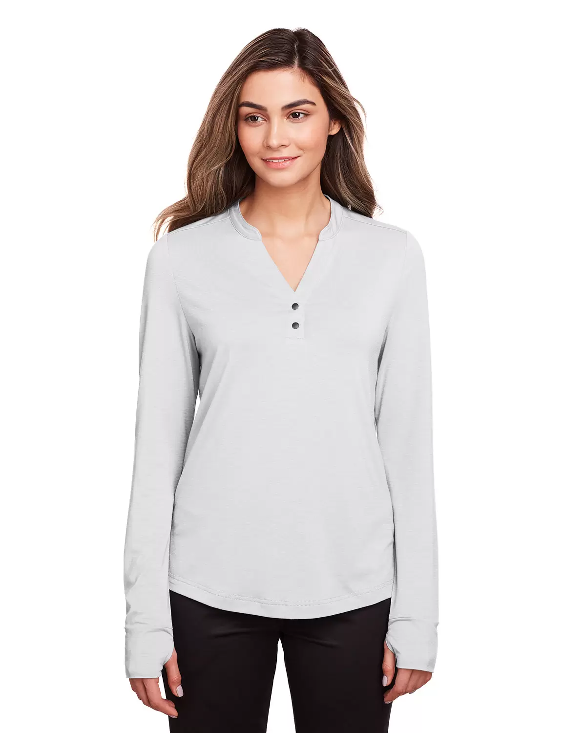 North End NE400W Ladies' Jaq Snap-Up Stretch Performance Pullover SKU: NE400W