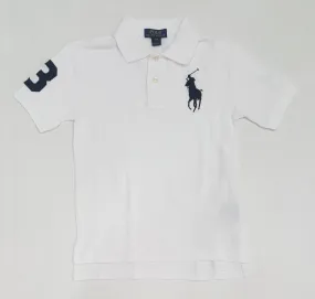 Nwt Kids Polo Ralph Lauren White/Navy Big Pony Polo (8-20)