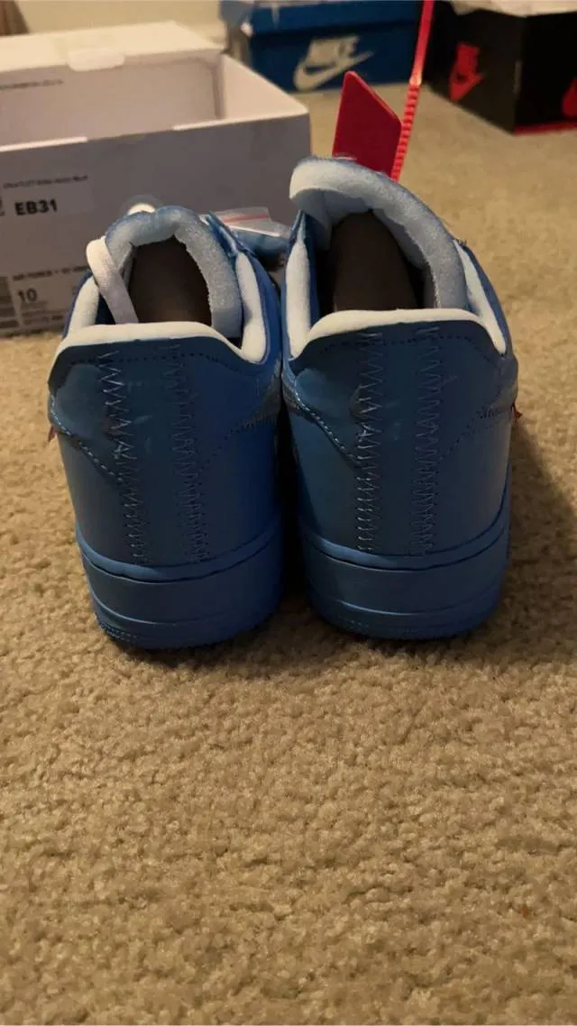 Off white nike air force one university blue