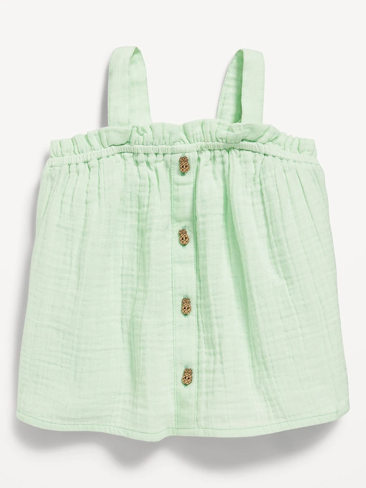 Old Navy Sleeveless Button-Front Top for Toddler Girls