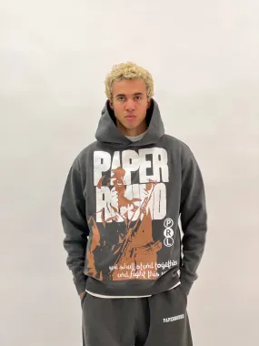 PAPER ROUND VINTAGE GREY WAR HOODIE