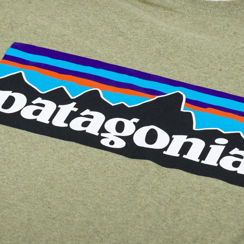 Patagonia Long Sleeve P-6 Logo Responsibili-Tee Buckhorn Green