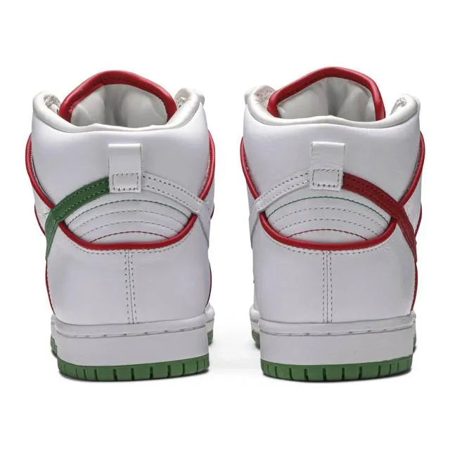 Paul rodriguez x nike dunk high premium sb (boxing/ white/ university red/ green) men us 8-13 ct6680