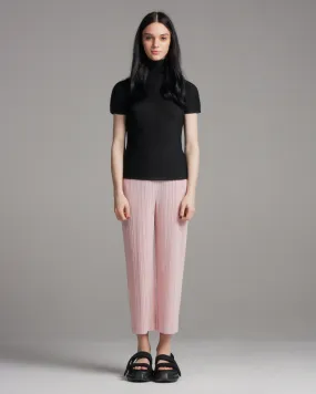 Pink Wide Leg Pleated Pants