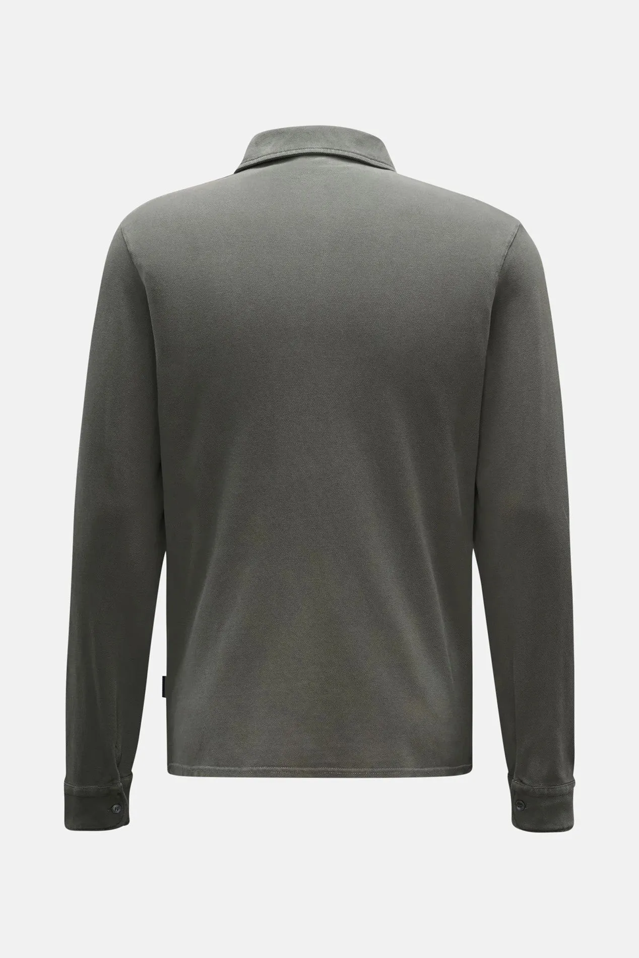 Pique Long Sleeve Polo Olive