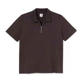 Polar Zip Polo Shirt Bordeaux