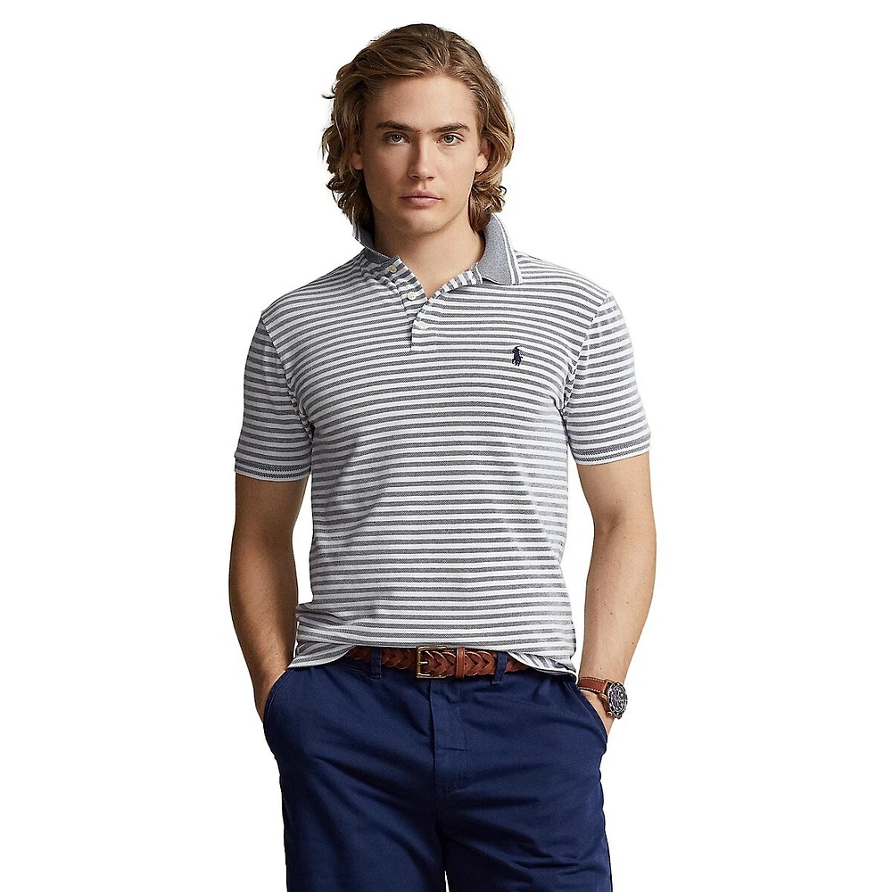 Polo Ralph Lauren Custom Slim-Fit Striped Stretch Mesh Polo Shirt