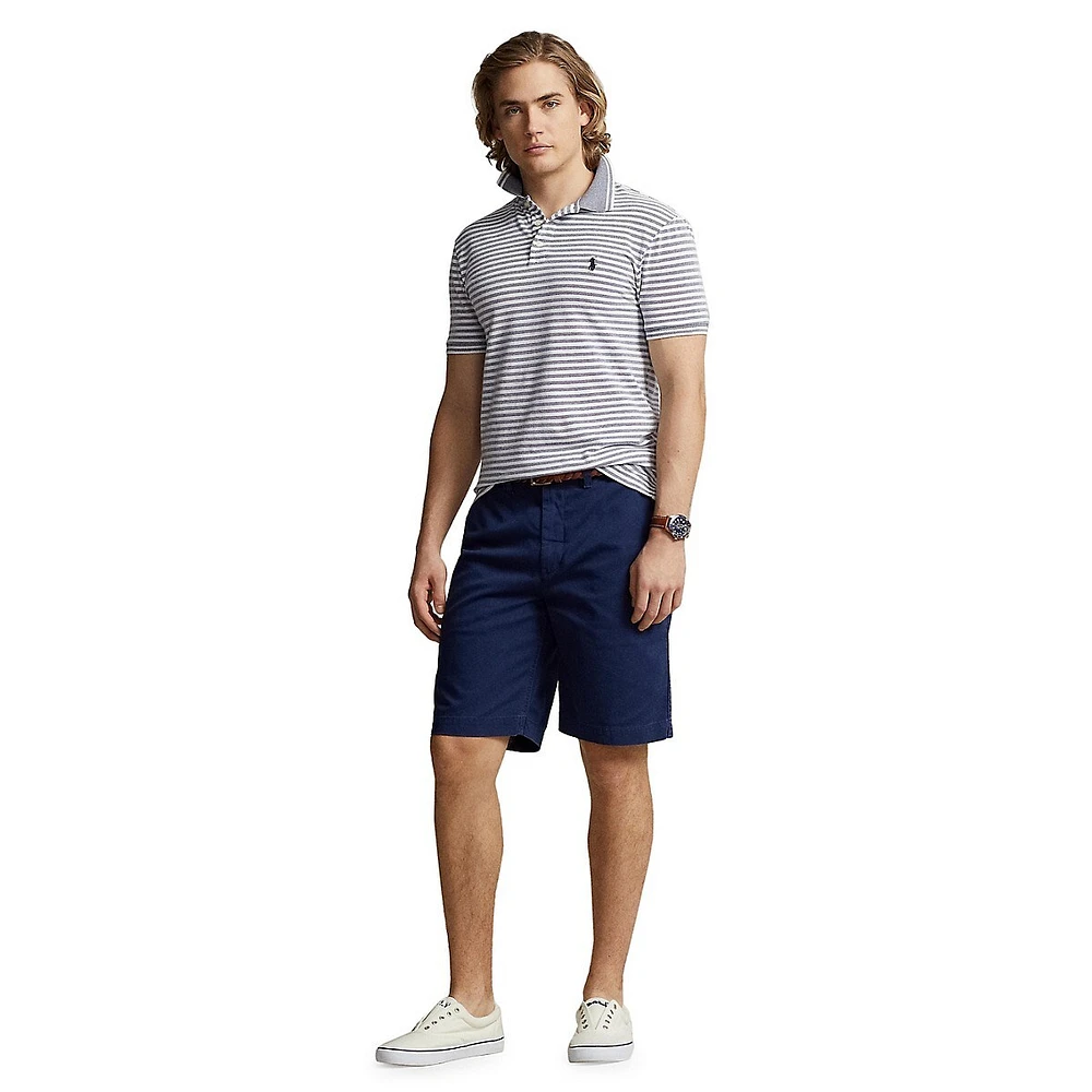 Polo Ralph Lauren Custom Slim-Fit Striped Stretch Mesh Polo Shirt