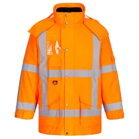 Portwest R461 RWS Hi-Vis 3-in-1 Waterproof Traffic Jacket (Orange)