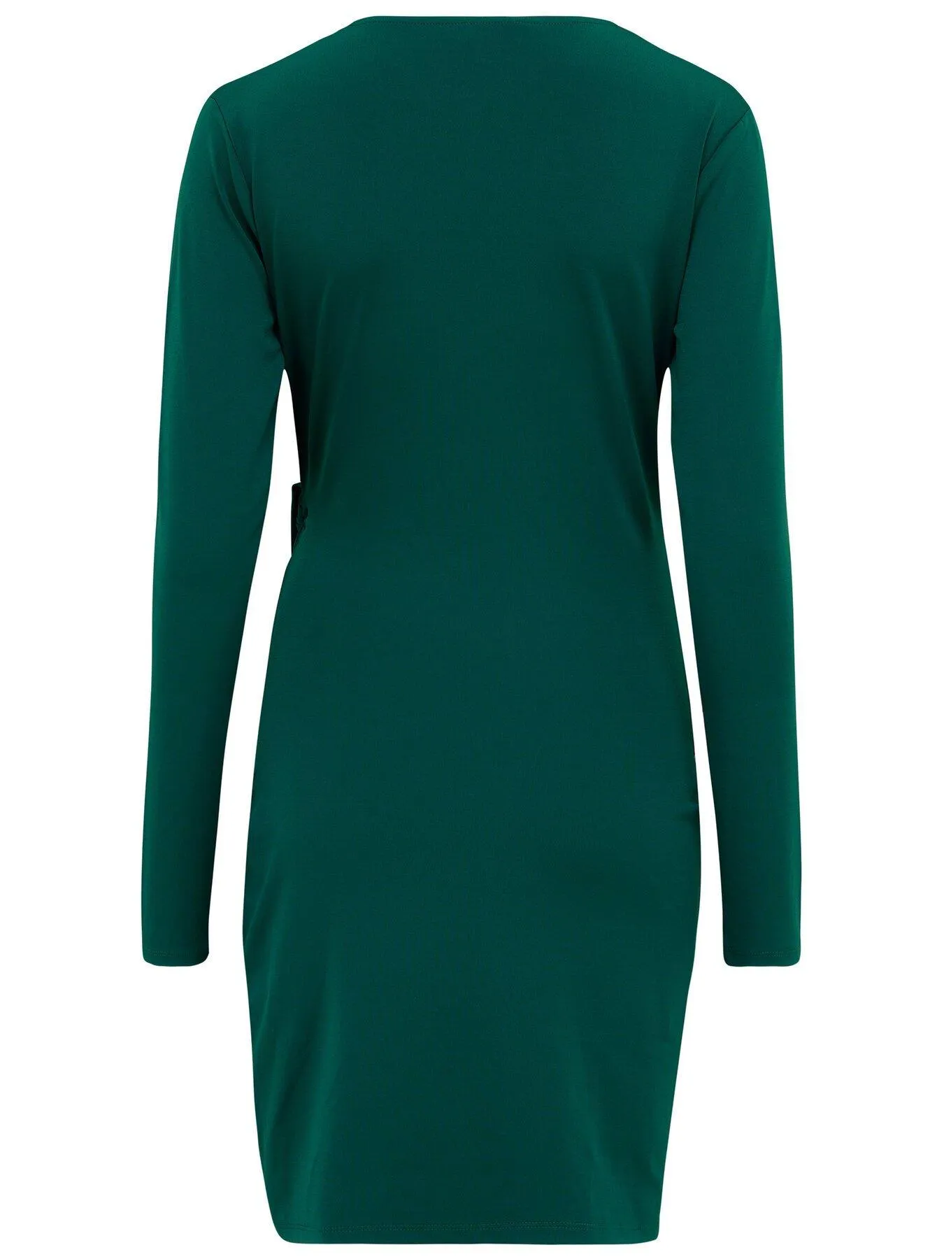 Pour Moi Bryony Slinky Jersey Wrap Mini Dress - Green