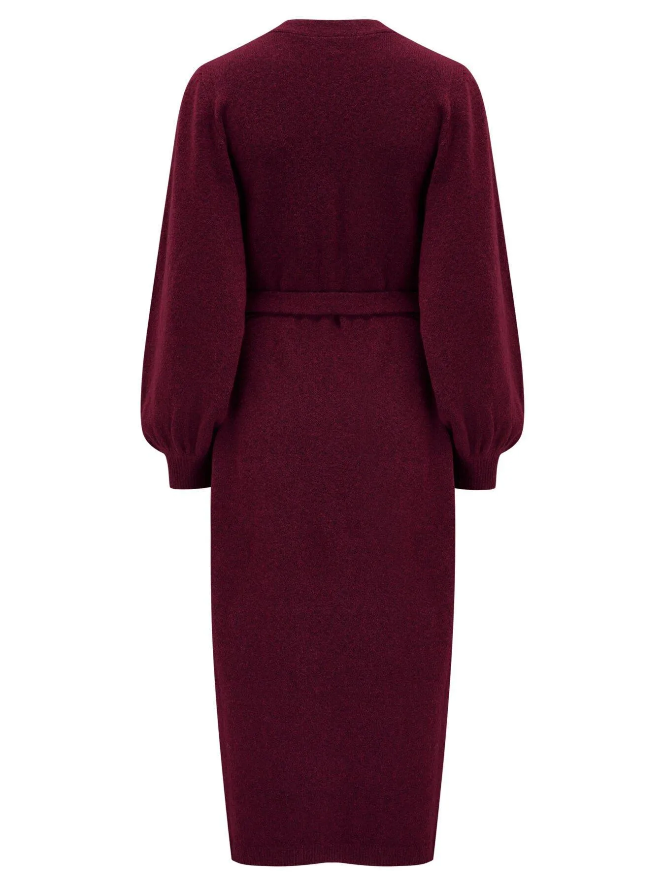 Pour Moi Elle Knit Midi Wrap Dress - Dark Purple