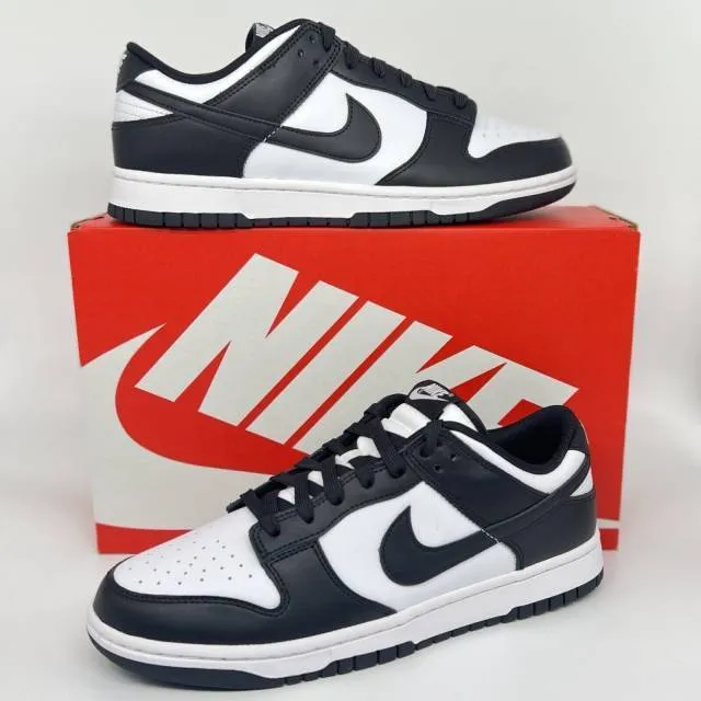 Pre-school/grade school nike dunk low panda black white