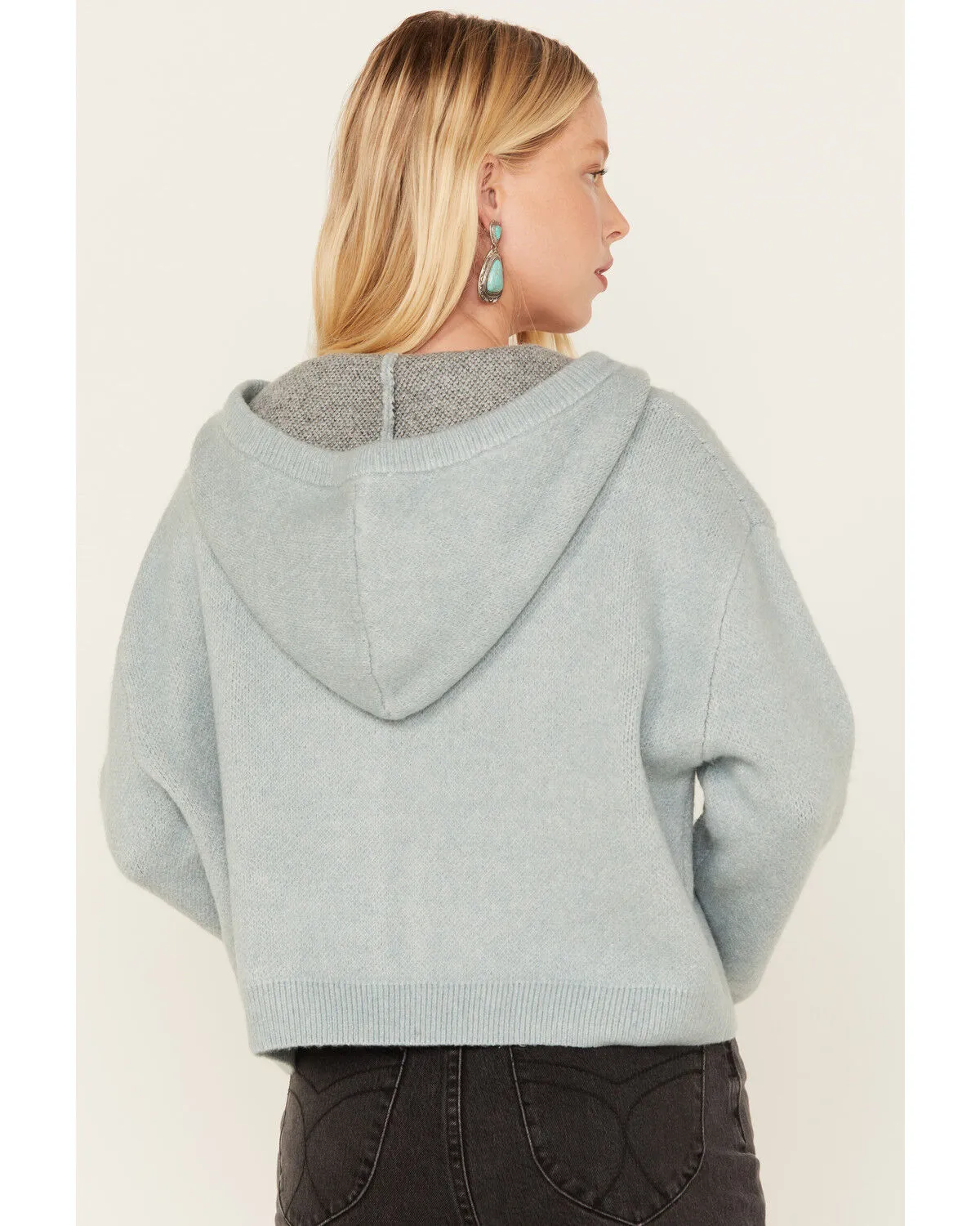 Product Name:  Ariat Women's Agave Garden Intarsia Southwestern Knit Zip Hooded Pullover