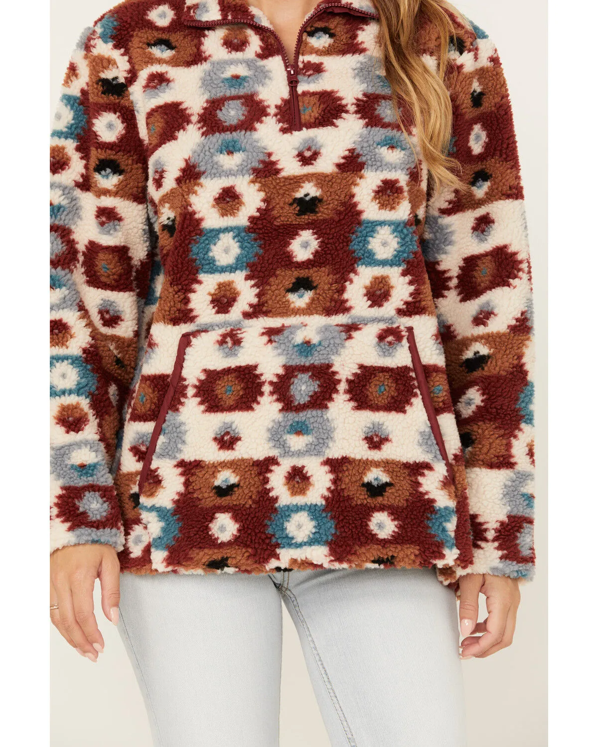 Product Name:  Cotton & Rye Women's Southwestern Print Sherpa Half Zip Pullover