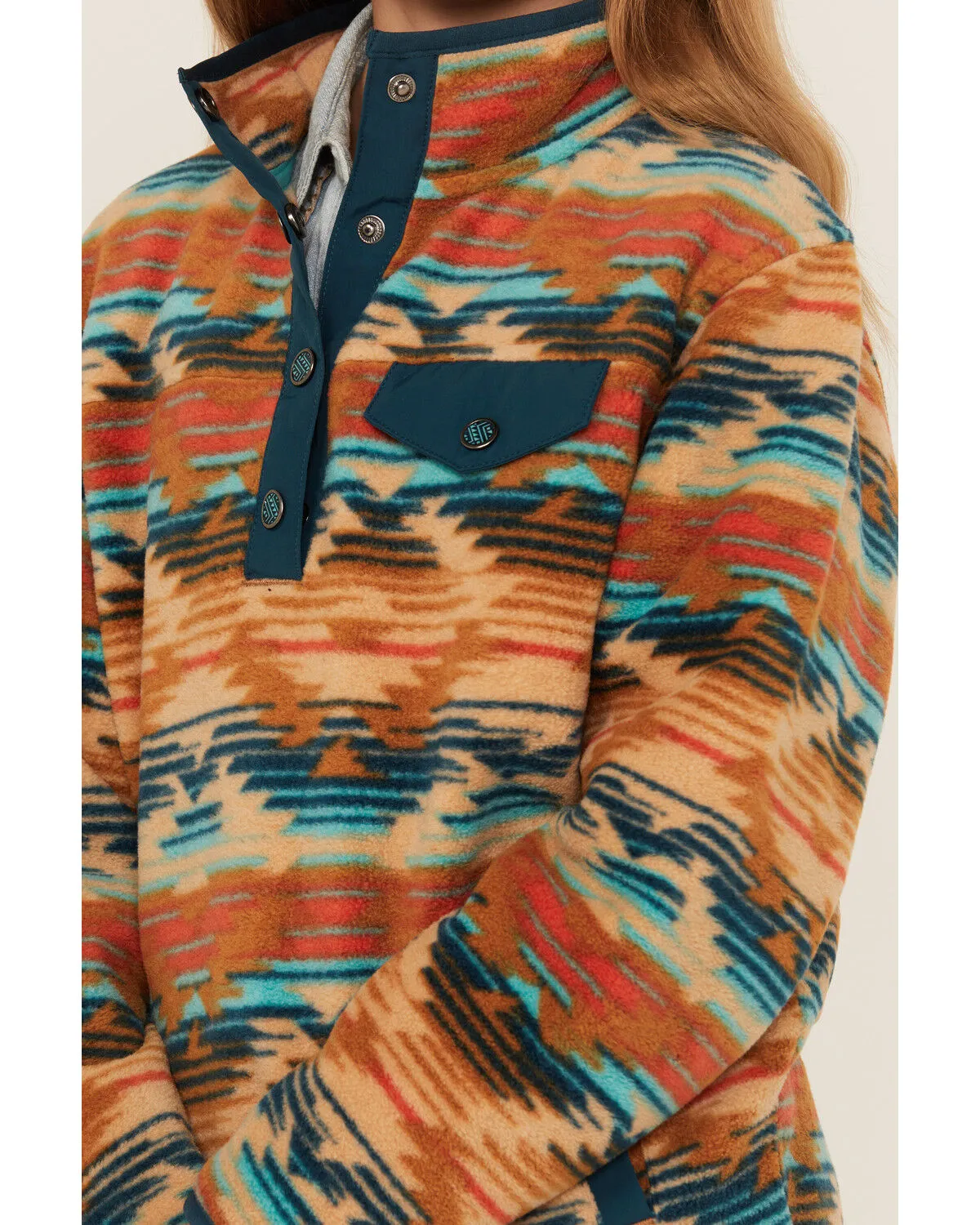 Product Name:  Cruel Girl Girls' Southwestern Print Fleece Pullover