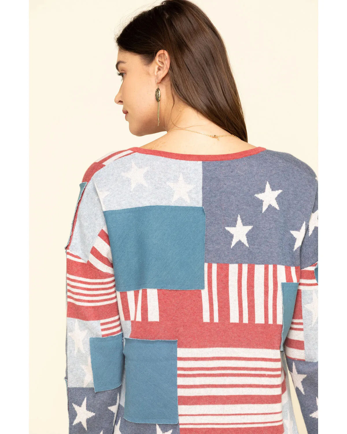 Product Name:  Tasha Polizzi Women's Flag Patch Pullover